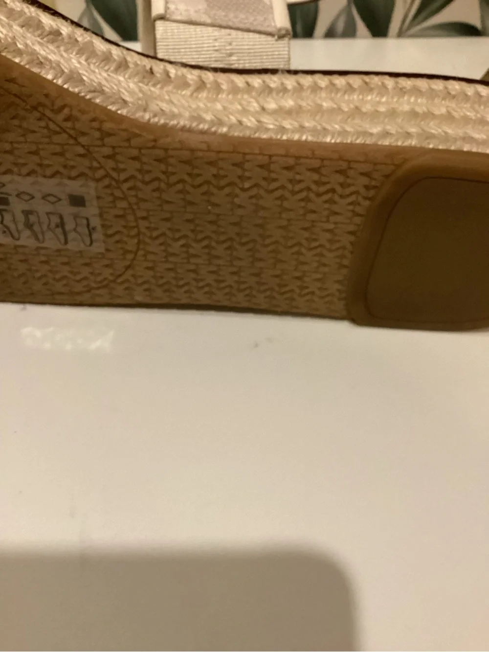 Michael Kors Cream Logo Espadrille Wedge Sandals
